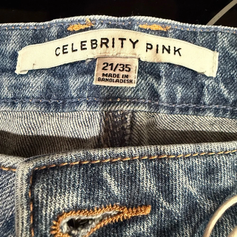 Plus Size Celebrity Pink Light Blue Wide Leg Jeans - Picture 14 of 14